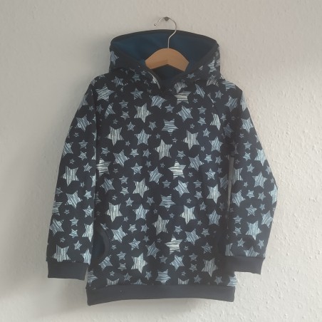 Kapuzenpulli Glitzersterne blau